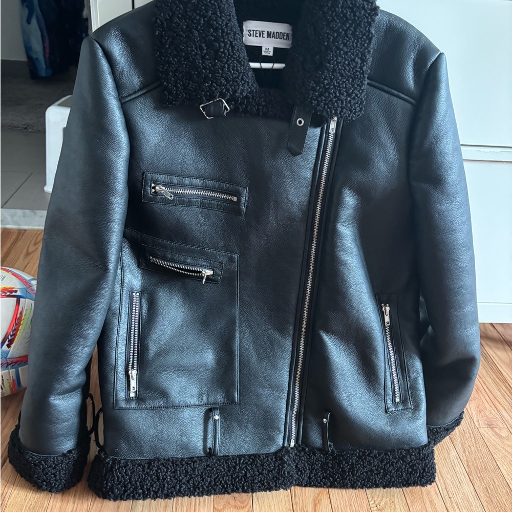 Steve Madden Black Leather Jacket
